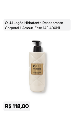Oui loção hidratante desodorante corporal 400 ml