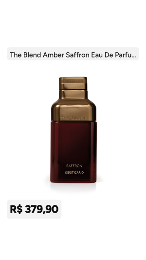 The blende Amber saffron parfum